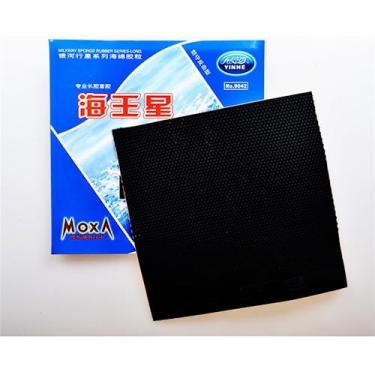 Imagem de Ppbigu Tênis de mesa Yinhe/Galaxy/Milky Way Netuno Long Pips-Out borracha com esponja de 0,7 mm para raquete de pingue-pongue aprovada pela ITTF (preto)