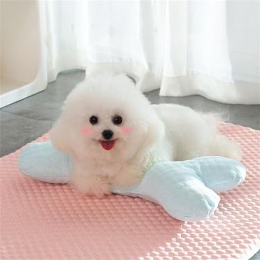 Imagem de QIYANER Cama pet,Camas para cães de tamanho grande legal para dormir no verão, Macia e Confortável tapete de dormir para cães e gatos canil removível e lavável 55 * 65CM,40 * 55CM