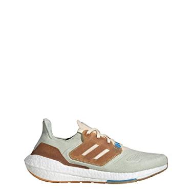 Imagem de adidas Ultraboost 22 Heat.rdy Tênis de corrida masculino, Verde linho/tom de escuro/azul pulsante, 38