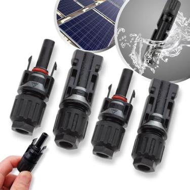 Imagem de Kit 3 Pares de Plug Terminal Conector MC4 Cabo Painel Energia Solar Placa Fotovoltaica Instalação de Módulo Inversor Macho e Fêmea