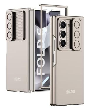 Imagem de Capa dura de telefone para PC para Samsung Galaxy Z Fold 6 Case Z Fold6 Capas com protetor de tela Proteção de câmera, ouro, para Galaxy Z Fold 6
