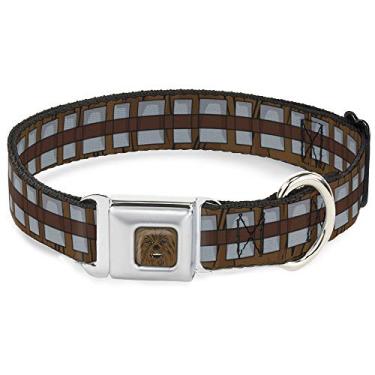 Imagem de Buckle-Down Coleira de cachorro fivela de cinto de segurança Star Wars Chewbacca Bandolier marrons limitantes cinza 40,6 a 58 centímetros 3,8 cm de largura, multicolorida (DC-SB-SWBBQ-WSW109-1,5-M)