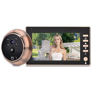 Imagem de Visualizador de Olho Mágico de Porta Digital de 4,5 Polegadas Tela HD Visualizador de Porta Câmera Gravador de Vídeo Campainha Com Visão Noturna IR Detecção Móvel Suporte de