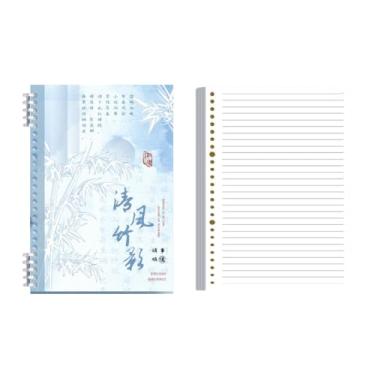 Imagem de Caderno simplificado de folha solta com bobina PP com superfície macia espessa e caderno de cópia de linha horizontal-A5-A