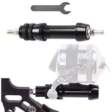 Imagem de SOPOGER Carretel de pesca com arco para tiro com arco, suporte para carretel de pesca com arco, conjunto de assento de carretel giratório de alumínio resistente para molinetes de fixação composto e