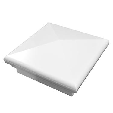 Imagem de Weatherables | AWCP-Neptune-4 | Tampa de poste de vinil Netuno | para um verdadeiro poste de 10 cm x 10 cm | Branco