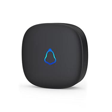 Imagem de SECRUI Receptor de campainha sem fio plug-in complementar, alcance de 300 metros com 32 sinos, preto