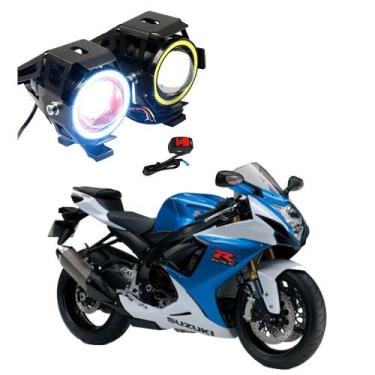 Imagem de Par Farol de Milha Angel Eye U7 para Moto Suzuki GSX 750F 1994 1995 19