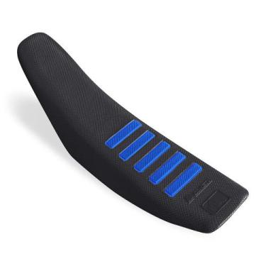 Imagem de Capa de Banco Para Motos Preto e Azul Tamanho Universal - Biker