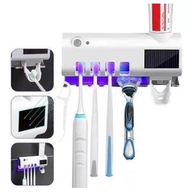 Imagem de Dispenser Automático para Pasta de Dente com Suporte de Escovas UV - M