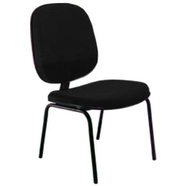 Imagem de Cadeira Diretor Fixa para Escritório Linha Uno Preto - Design Office M