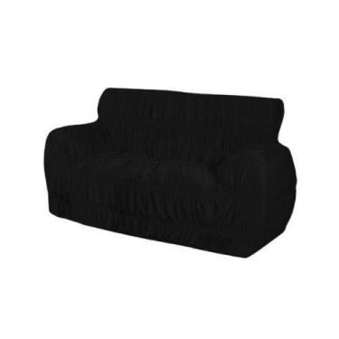 Imagem de Capa de Sofá 21 Elásticos 2 Lugares Tamanho King Preto - LOVE4HOME, Pr