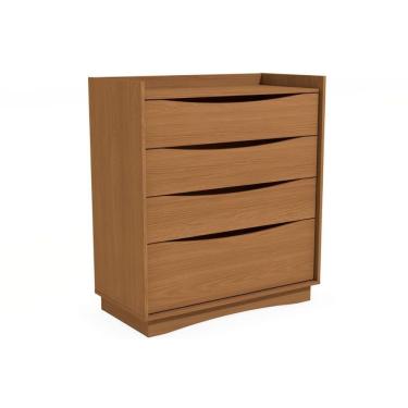 Imagem de Cômoda Solteiro M260 c/ 4 Gavetas Canela - Kappesberg