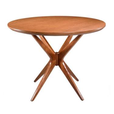 Imagem de Mesa de Jantar Redonda 150cm Salvy Madeira Liptus Castanho Claro - Sal