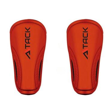 Imagem de Caneleira de Futebol Atack Predator Sem Tornozeleira , Laranja