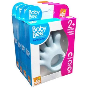 Imagem de Kit Mordedores Macios Bebê Pezinho E Mãozinha Azul - Bee Toys