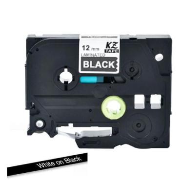 Imagem de Fita Compatível Brother Tze-335 Preta Letra Branca 12mm - Masterprint