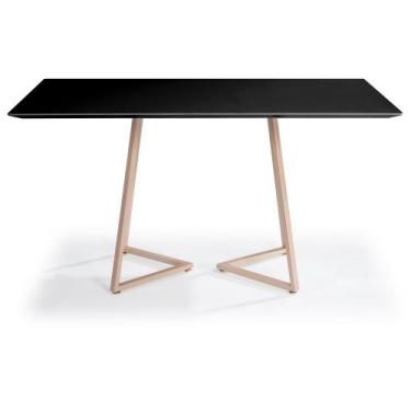 Imagem de Mesa Jantar Floripa Aço Carbono Dourado - Drop mobiliário