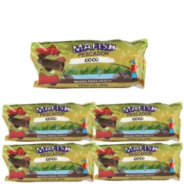 Imagem de Kit 5x Massa Pronta Para Pesca 200g Coco  - Mafish