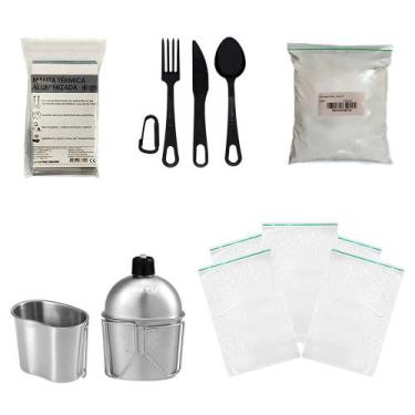 Imagem de Kit Zip Lock + Cal Virgem + Talher + Manta + Cantil - Dispropil