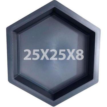 Imagem de Forma Piso Para Jardim Calçada Sextavada Lisa 25x25x8 - 1un - Gme Form