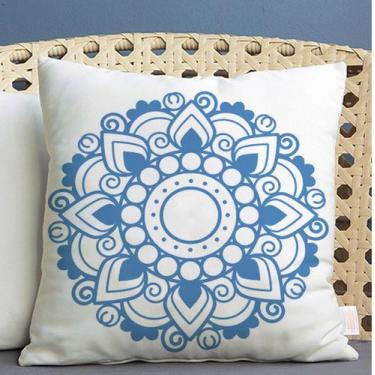 Imagem de Almofada Estampada Mandala 40x40cm Obery Azul - FASTLAR