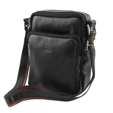 Imagem de Bolsa Transversal MÓDENA em Couro Galvani, Preto