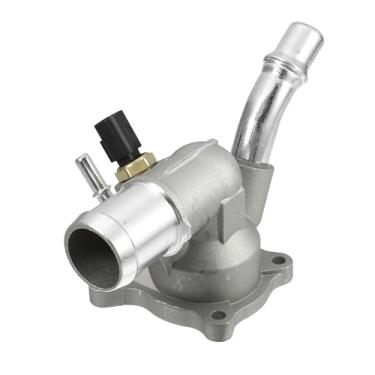 Imagem de Hihaha Nº 5047861AA Conjunto de carcaça do termostato do refrigerante do motor para Jeep Compass 2017-2018 para Dodge Dart 2013-2016 / Termostato de bomba de água interna/alumínio durável / 1 peça tom