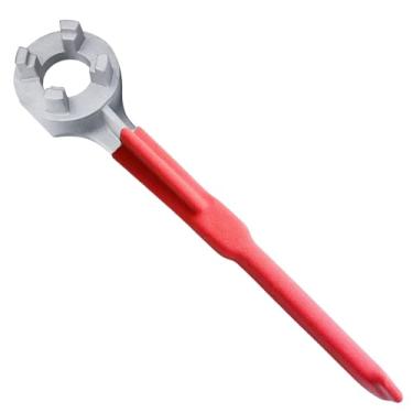 Imagem de WINTOWIN Chave de tambor de alumínio, chave inglesa, ferramenta de abertura de barril para abrir tambor de 10, 15, 20, 30, 55 galões, serve para tambor de 5 cm e 3/10.2 cm, vermelho