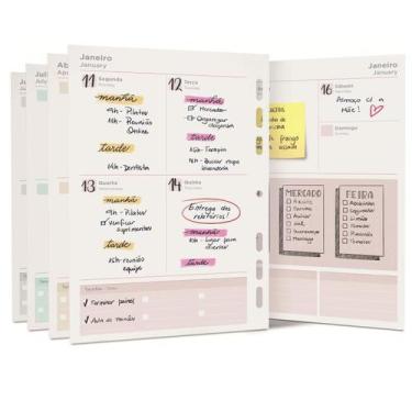 Imagem de Refil Fichário Agenda Permanente Planner Ultra - 90g - Tamanho Colegia