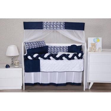 Imagem de Kit Berço Americano 11 Peças Com Mosquiteiro e Trança - LuckBaby, Tria