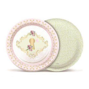 Imagem de Cromus Jardim Secreto - Prato Redondo 21cm 08 unidades