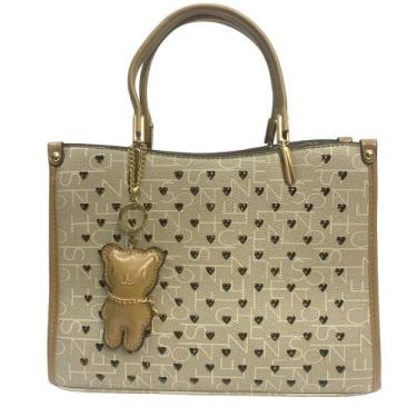 Imagem de Bolsa Feminina CHENSON Re-conect Moda Fashion, E, Bege