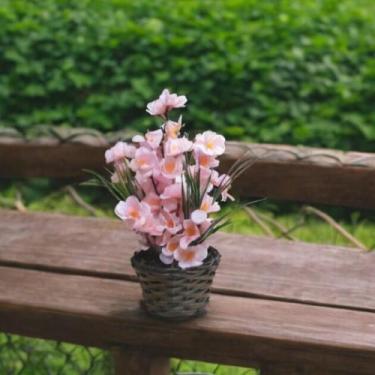 Imagem de Arranjo Flores Artificiais Mini Cerejeira Sakura Rosa Bebê - JL FLORES