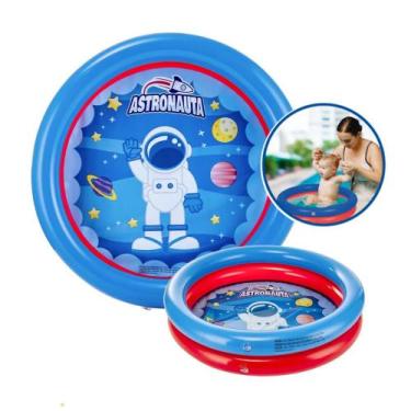 Imagem de Piscina Inflável Infantil 21L Com 2 Anéis Estampas Redonda - DM TOYS, 