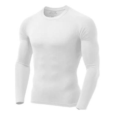 Imagem de Camiseta Térmica de Manga Longa UV+50 Slim Fit Unissex para Moda Praia