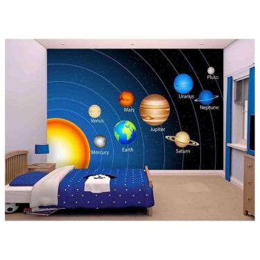 Imagem de Papel De Parede Infantil Espaço Sistema Solar  Azs74