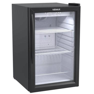 Imagem de Expositor De Bebidas Venax 100 Litros VV Led Branco Preto Fosco 127V 25926