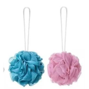Imagem de 2 Esponjas De Nylon Cordinha Suave Para Pele Banho Banheiro - CAMPINEI