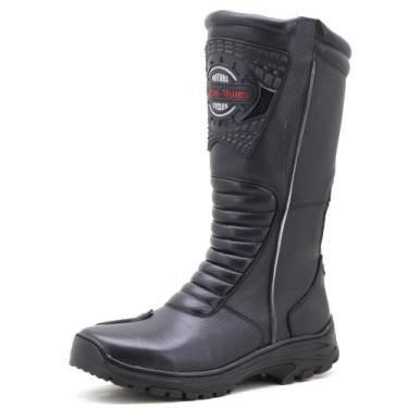 Imagem de Bota motociclista, de couro impermeável (Chuva), cores, 430 - Atron, P