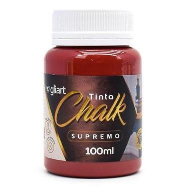 Imagem de Tinta Chalk Supremo Gliart 100ml, VERMELHO DARK