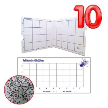 Imagem de Refil 400x135mm Armadilha Luminosa Mata Mosca Mosquito - 10 unidades -