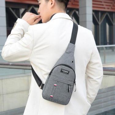Imagem de Bolsa Masculina Transversal Mochila Pochete de Peito Tiracolo Chest Ba