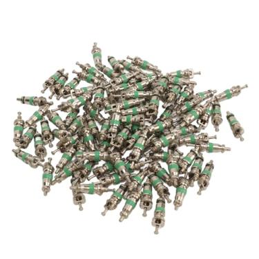 Imagem de Núcleo Válvula de Ar Condicionado R12 de 100 Pces Com Anel de Borracha Verde para Sistemas Automotivos c.a.