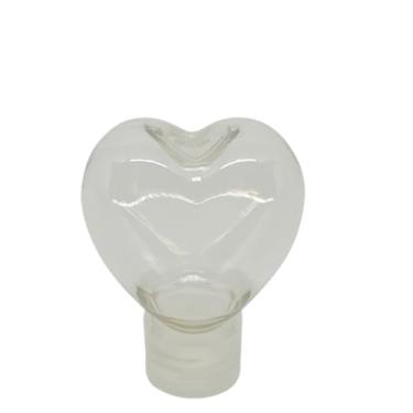 Imagem de 50 Mini Baleiro Coração 50ml - Lembrancinha - Tubete (Transparente)