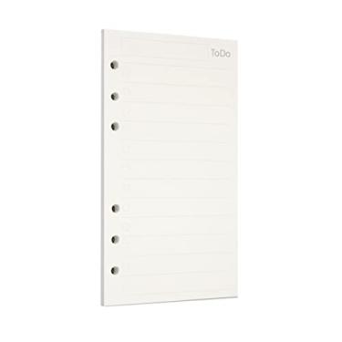 Imagem de Zelten 1 pacote A6 com 45 folhas/90 páginas, refil de papel perfurado de folhas soltas para fichário de 6 furos, organizador pessoal, diário, agenda recarregável