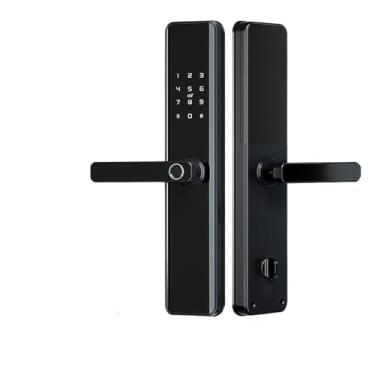 Imagem de Fechadura inteligente com impressão digital, bluetooth, wi-fi, à prova d'água, código biométrico inteligente eletrônico, fechadura digital(Square mortise)
