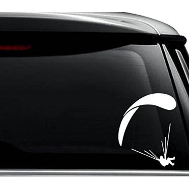 Imagem de Adesivo de decalque esportivo de parapente para uso em laptop, capacete, carro, caminhão, motocicleta, janelas, para-choques, parede e tamanho de decoração - [6 polegadas] / [15 cm] altura / cor -