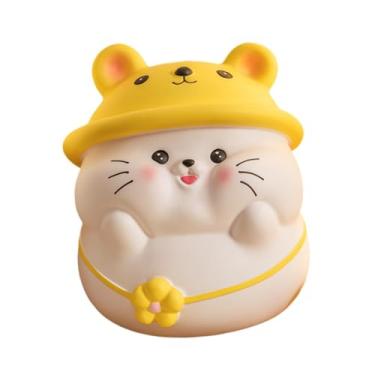 Imagem de menolana Cofrinho de gato, caixa de economia de dinheiro, decoração, criativo, adorável, fofo, cofrinho, desenho animado, para crianças, meninos, meninas, Yellow S