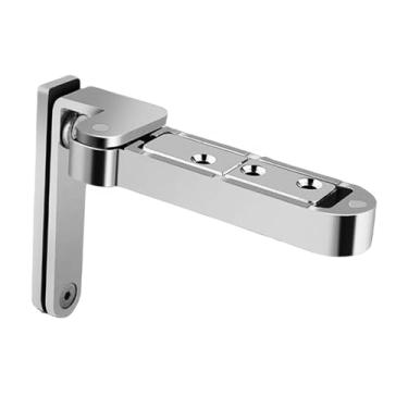 Imagem de IEUDNS Dobradiça da estante da dobradiça da porta, ferragem resistente versátil da mobília da liga de zinco silenciosa para a casa interior do escritório do, Prata